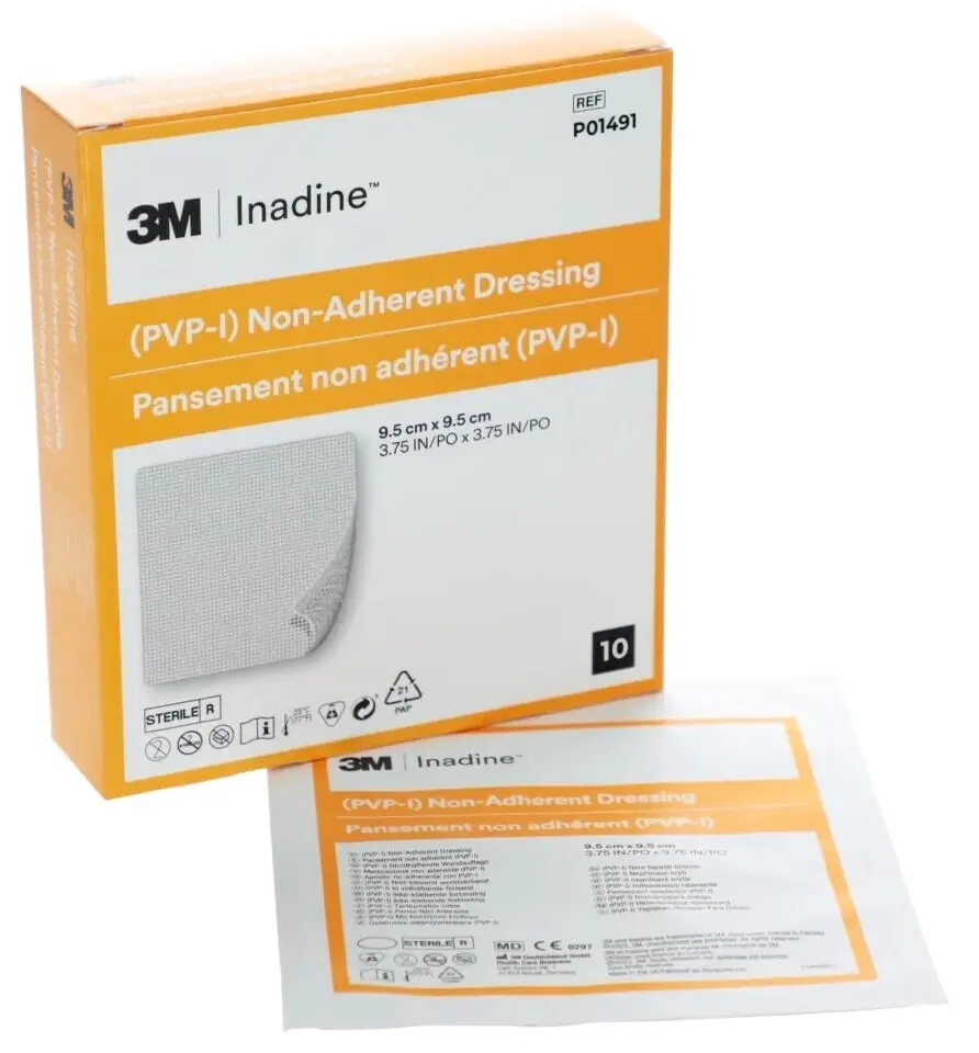 12438-inadine neadherentni kryti s povidion jodem 9,5x9,5cm, 10ks v baleni 12438-inadine neadherentni kryti s povidion jodem 9,5x9,5cm, 10ks v baleni